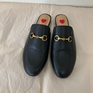 Black leather loafers size 11